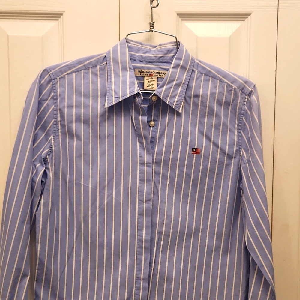 Polo by Ralph Lauren Blue Striped Button Down Shirt